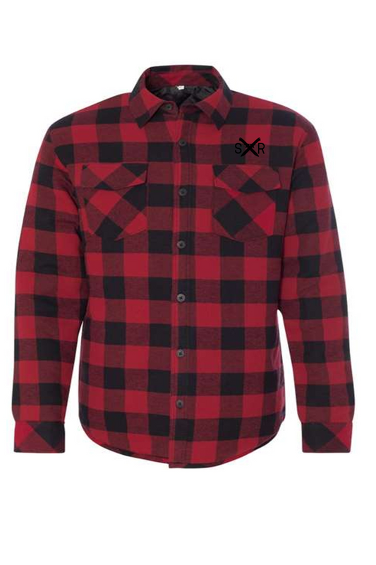 SxR Men's Quilted Flannel Shirt Jacket