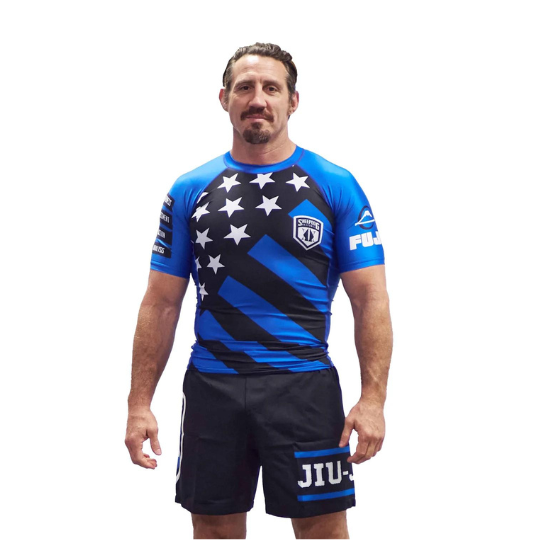 Mens Jersey Shorts, Black & Blue Jersey Shorts