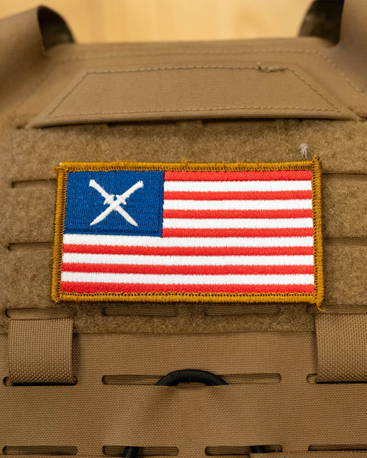 American Flag Crossed Knives Patch