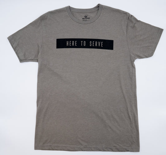 Noble Defender Here To Serve Gray T-Shirt