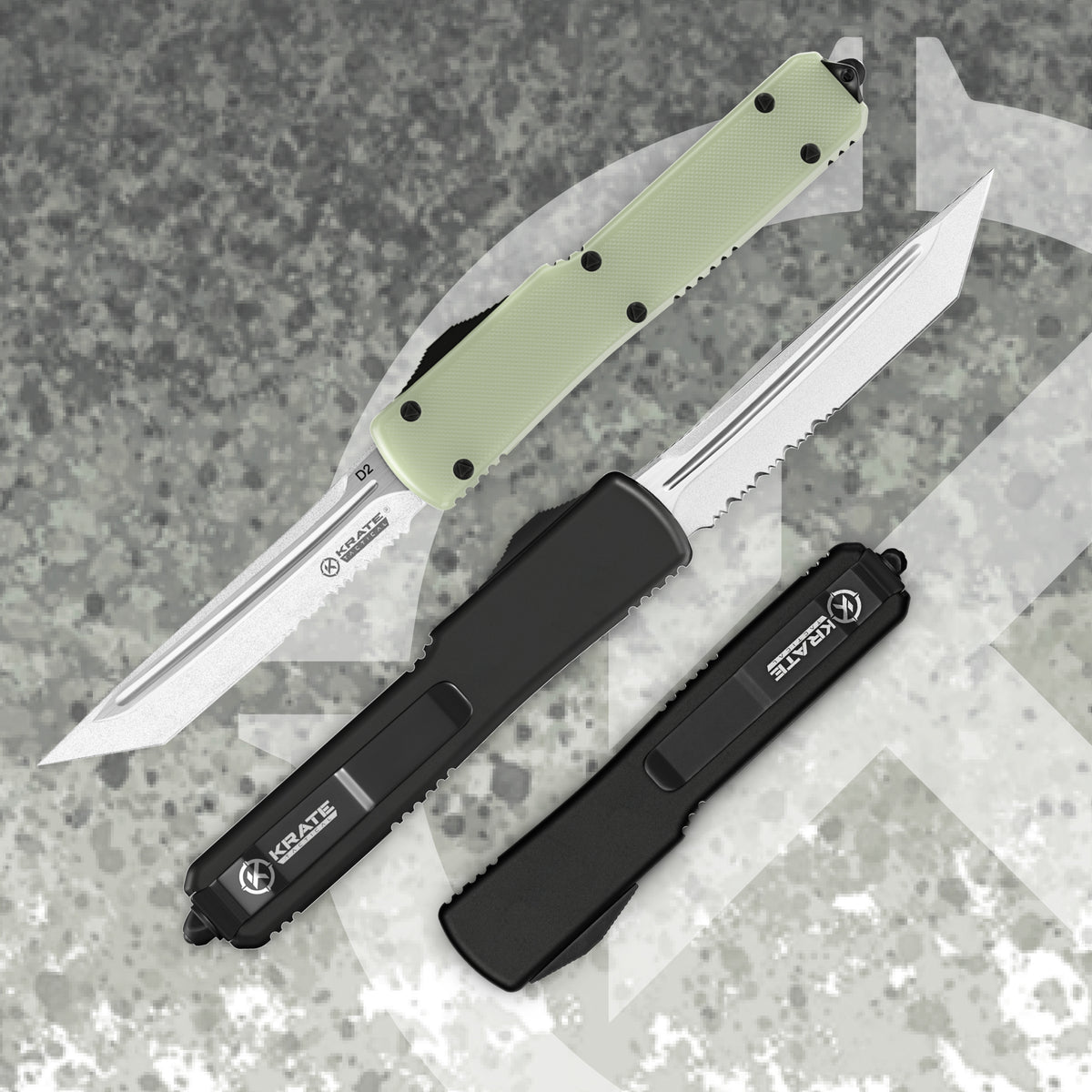 KRATE Tactical &quot;The Barracuda&quot; Jade G10 OTF Knife