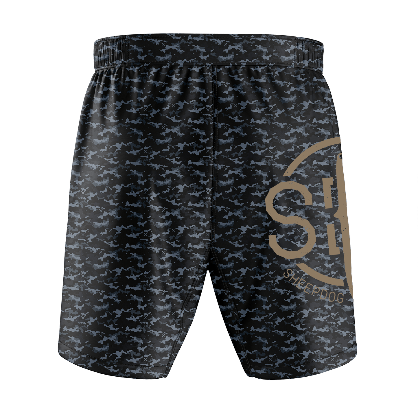SDR Black Camo Blade Logo Grappling Shorts – 6.7” Inseam
