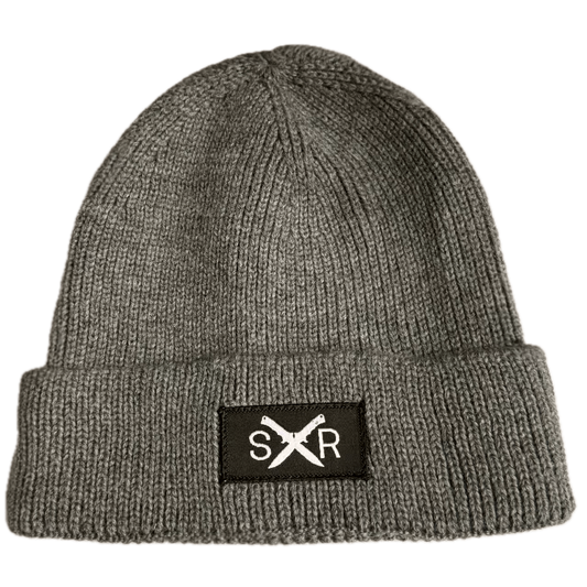 100% acrylic tactical beanie in grey with Sheepdog Response logo