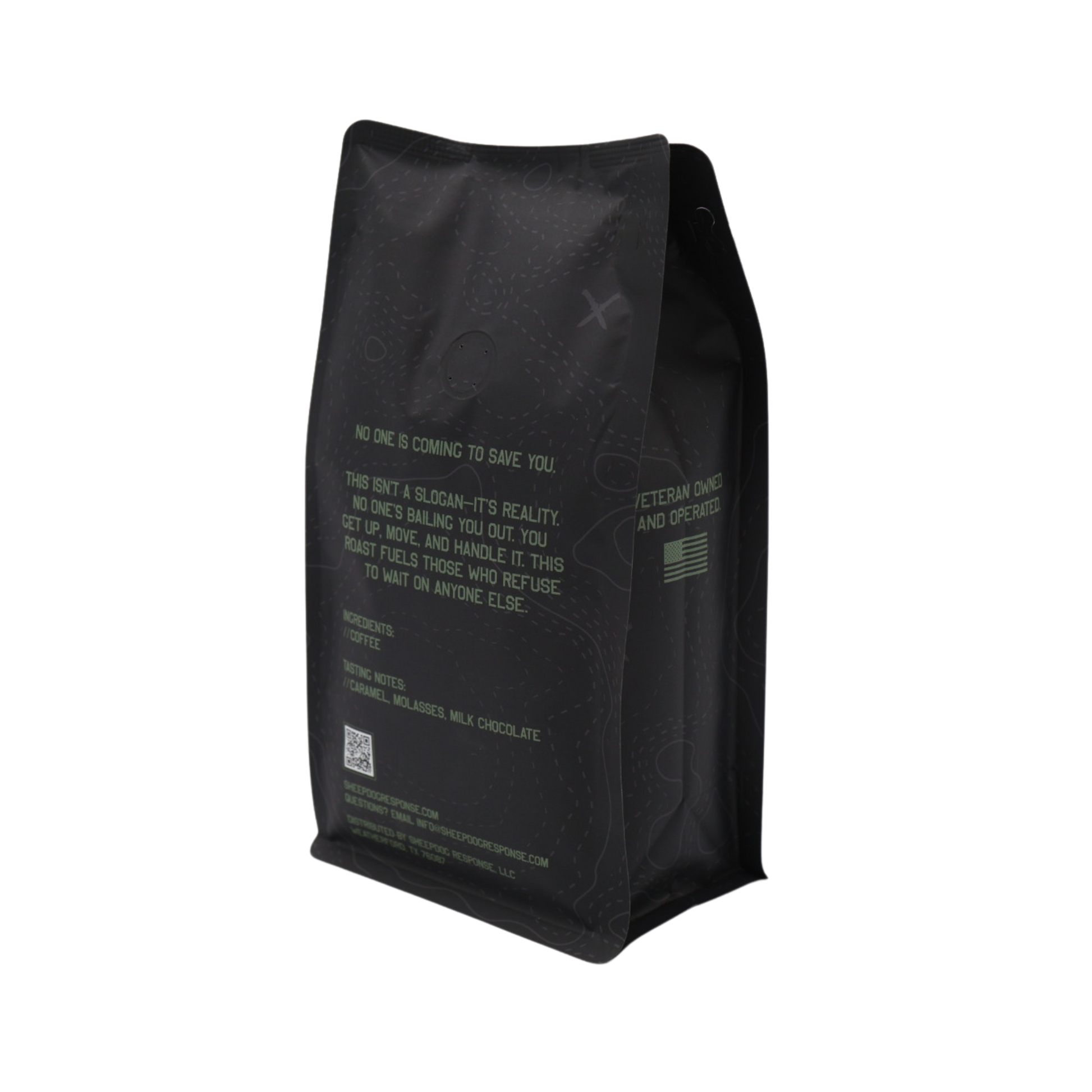Condition Black Coffee bag back view – No One’s Coming to Save You design
