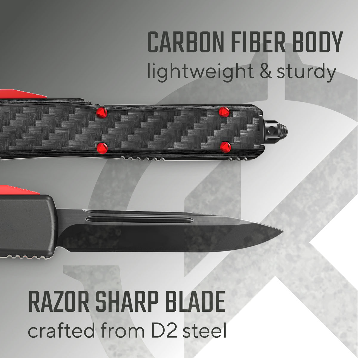 KRATE Tactical Carbon Fiber OTF Knife